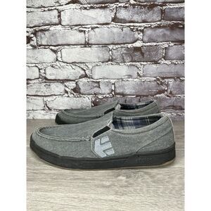 Etnies Slash Gray Blue Canvas Fabric Casual Skater Boat Shoes Men Sz 10M US/43EU